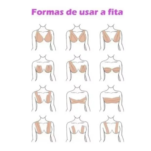 Sutiã Rolo Adesivo Levanta Peito Seio Fita Invisível-BOOB TAPE