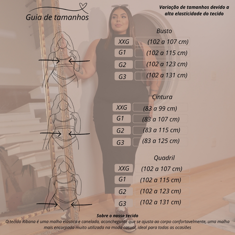 Vestido feminino plus size longo gola alta com fenda ribana canelado algodão premium casual festa rua basico