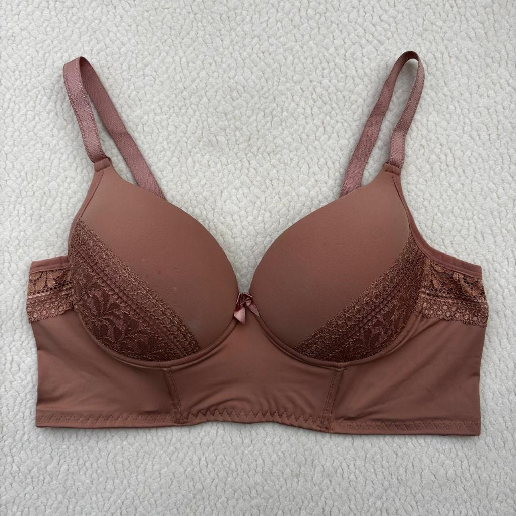 Sutiã Plus Size de Microfibra Carla Croped Plus com Renda e Paleta Frontal